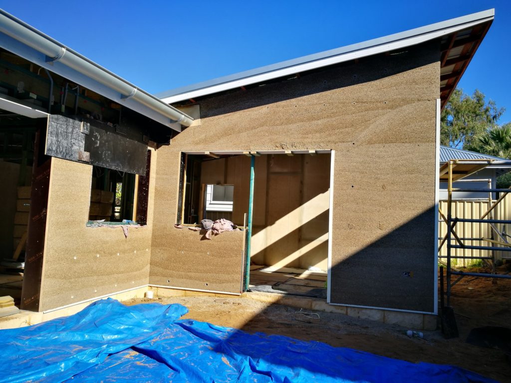 Hemp–lime concrete is a low-embodied-energy, carbon-negative building material made with a lime-based binder and hemp aggregate.